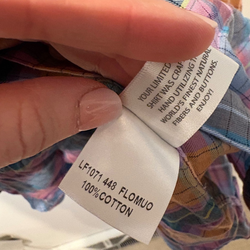 Calder Carmel Mens Limited Edition 1/200 Plaid Cotton Button Down Shirt XL Multi - Picture 6 of 7